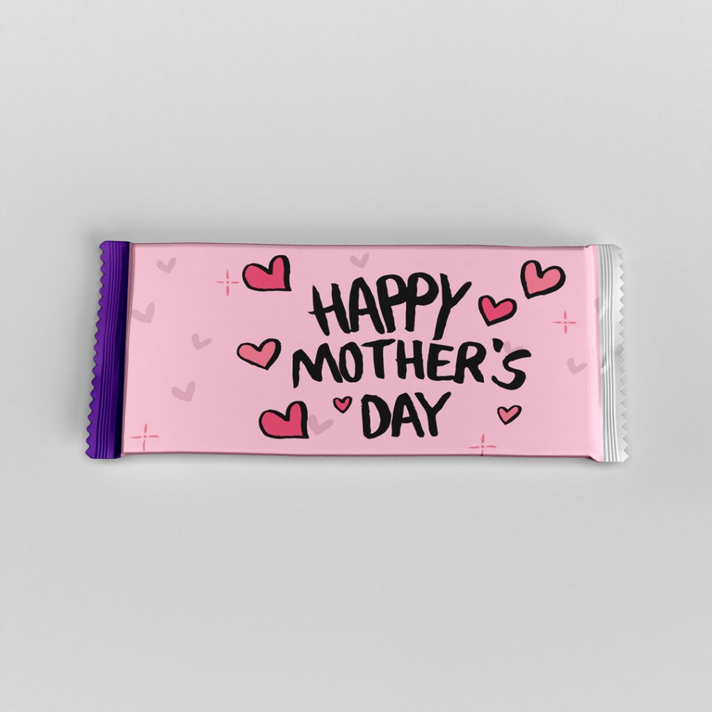 Moederdag wikkel chocolade reep