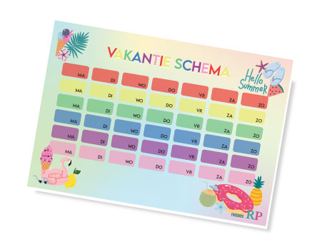 vakantie schema