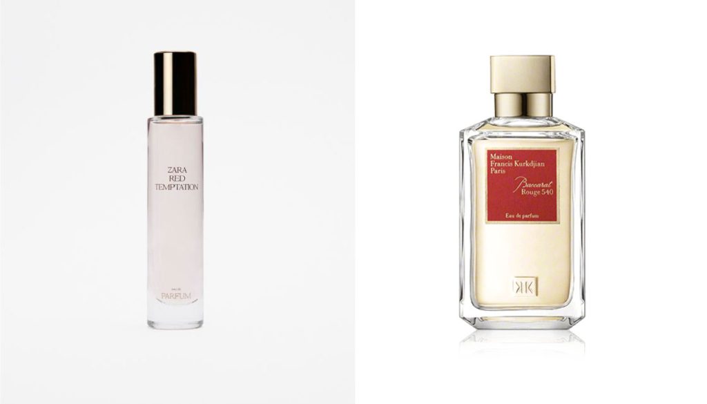 Zara red temptation bacarat rouge